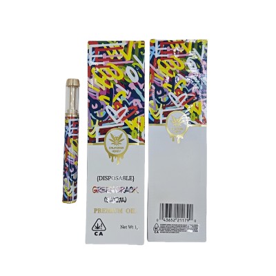 California honey empty disposable vape pen for thick oil with packaging and stickers