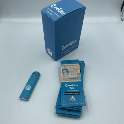 cookies disposable empty Vape Pen 1ml for Thick Oil with packaging and stickers---blue color in stock