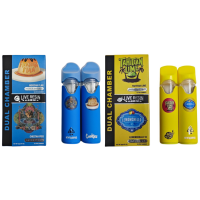 Cookies Double Flavor Disposable Vape Pen E-Cigarettes Vaporizer 380mAh Rechargeable Battery 1.0ml+1.0ml Empty Thick Oil Carts with 10 Strains