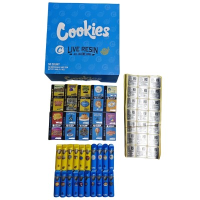 Cookies double flavor Disposable empty Vape Pen Rechargeable Battery 2ml (1ml+1ml) for Thick Oil Carts---Best selling