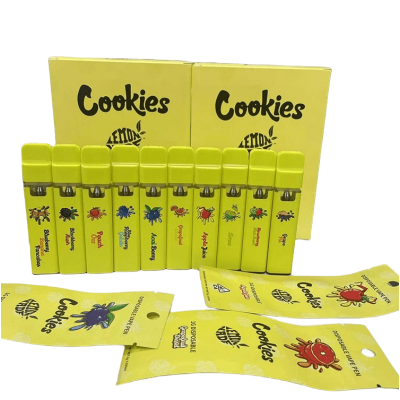 Cookies Disposable Vape Pen E-Cigarettes Vaporizer 280mAh Rechargeable Battery 1ml Empty Thick Oil Carts with 10 Strains