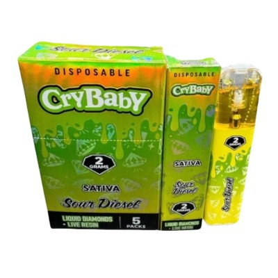 Cry Baby 2g Disposable Vape Pen E-Cigarettes Vaporizer 320mAh Rechargeable Battery 2ml Empty Thick Oil Carts with 10 Strains