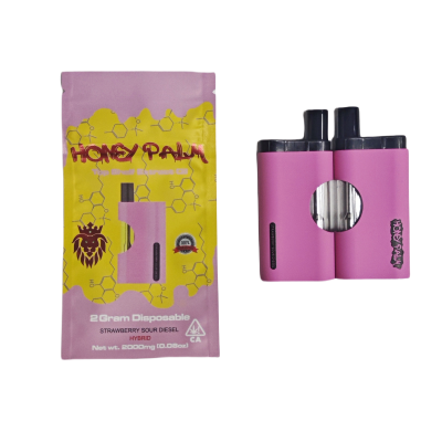 Honey Palm Disposable Vape Pen 2ml Empty.Top Shelf Extract Oil---STRAWBERRY SOUR DIESEL HYBRID