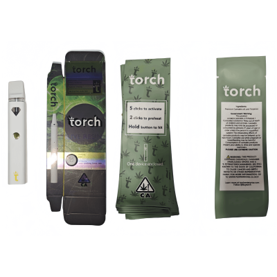 Torch Disposable Empty Vape pen E-Cigarettes Vaporizer 320mAh Rechargeable 2ml Empty Thick Oil Carts with 10 Strains Disposable Vape Pen with Packaging